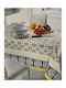 Vallesusa Casa Tischtuch Blue - Yellow 150x180cm