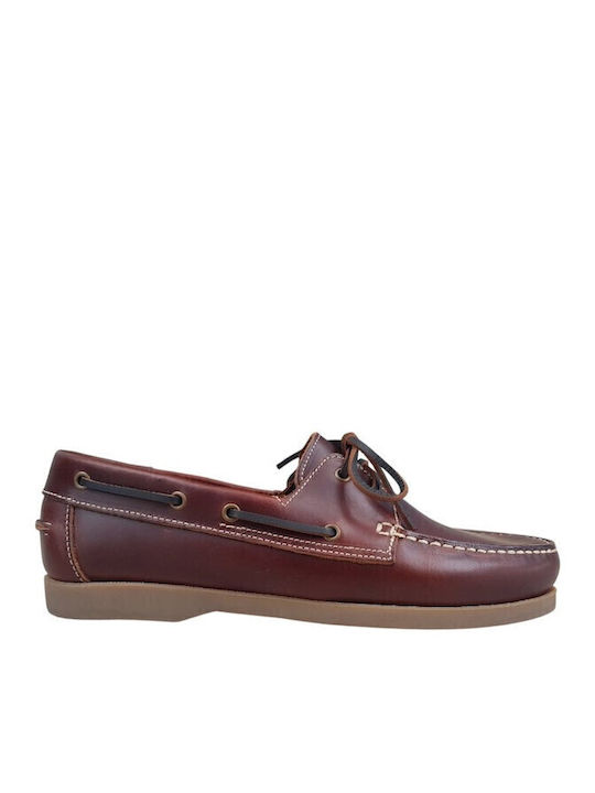 Δερμάτινα Ανδρικά Boat Shoes σε Ταμπά Χρώμα