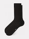 Men's Cotton Socks Linea D'oro Total Black Value Pack of 2 Pieces Ld502-3-black