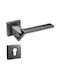 Door Handles Single or Pair Handle Rosette Roline K805 Zamak Gray Anthracite 51x139mm