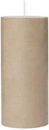 Eco-Stumpenkerze Leinen Brenndauer 50 Std. Ø6,7 x H15 cm Broste Copenhagen