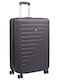 CAT Rockford Large Hard Travel Suitcase Black with 4 Wheels Height 77.2cm