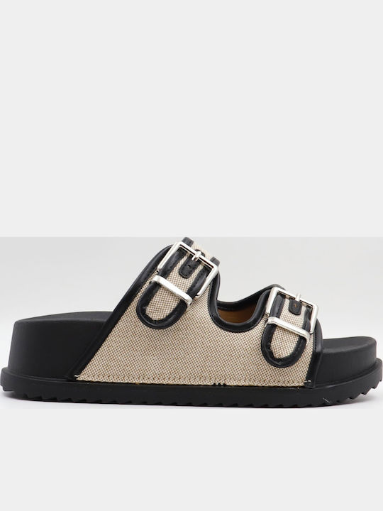 Γυναικεία Σανδάλια Flatforms Μαύρα