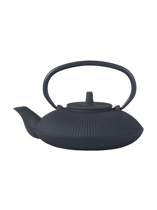 Ready Cast Iron Black Teapot with Filter 700ml