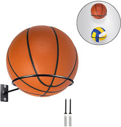 Wall-Mounted Metal Ball Holder 18cm Diameter Black