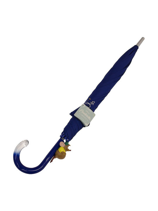 PCMerch Kinderregenschirm Gebogener Handgriff Blau