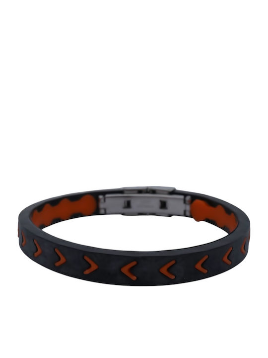 Herrenarmband aus Gummi Edelstahl Innendurchmesser 7 cm Tribute 0230270601