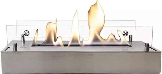 Xaralyn Burner L Επιδαπέδιο Τζάκι Βιοαιθανόλης Εσωτερικού / Εξωτερικού Χώρου Ασημί