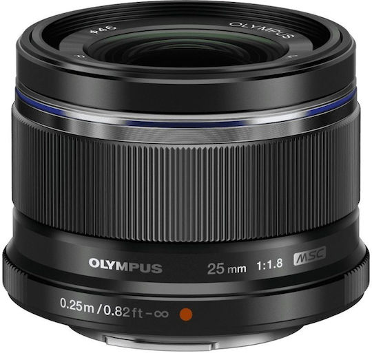 Olympus Crop Camera Lens M.zuiko Digital 25mm F/1.8 Fixed for Micro Four Thirds (MFT) Mount Black