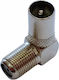 Jager F-Connector Female to Coaxial Male Converter 1 Piece