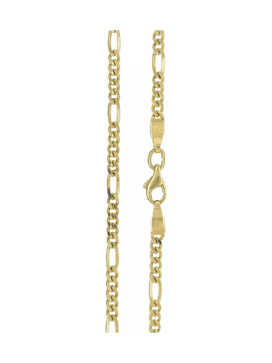 Mertzios.gr Χρυσή Αλυσίδα Λαιμού 14Κ Λεπτή Πάχους 2.8mm και Μήκους 50cm