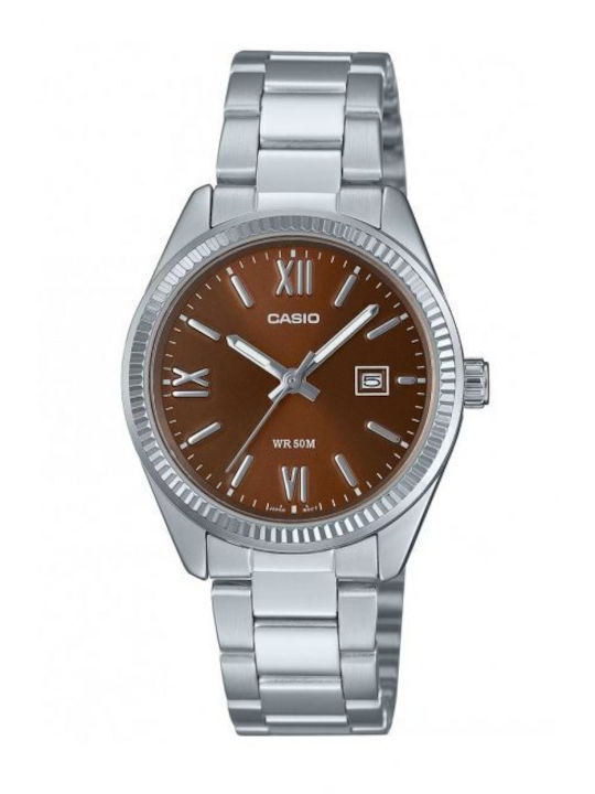 Casio Women's Watch 30mm Battery with Silver Metal Bracelet
