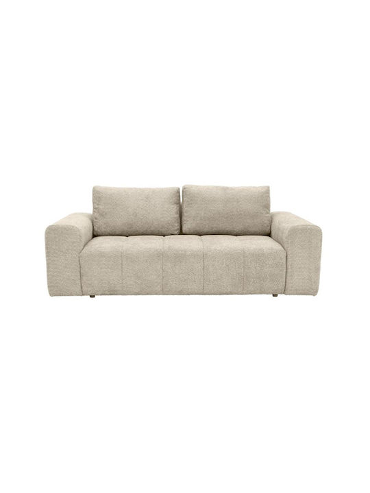 Carmen Dreisitzer Sofa Creme 226x102x89cm