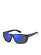Polaroid Herren Sonnenbrille mit Blau Kunststoff Gestell und Blau Spiegel Linse pld7057/s FLL/5X