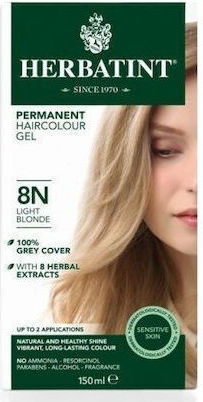 Herbatint Permanent Gel Hair Dye No Ammonia 8N Light Blonde 150ml