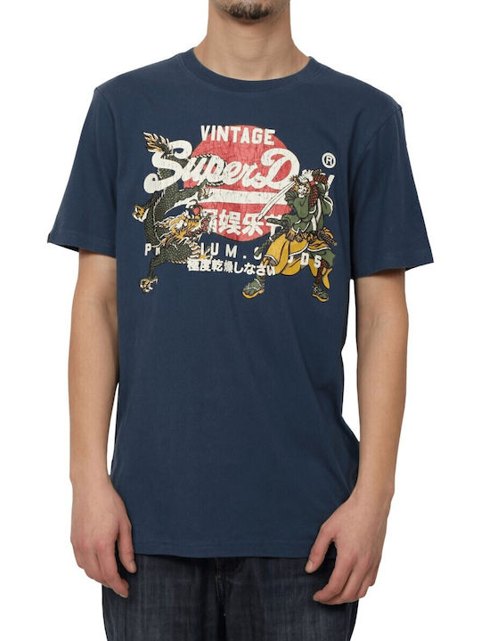 Superdry M Ovin Vl Tokyo T-shirt Μπλε