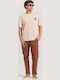 Trousers Cargo Elastic in Regular Fit Brown