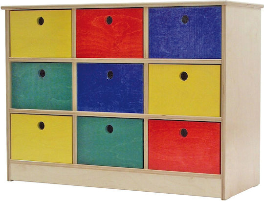Comodă pentru copii Multicolor cu 6 sertare 102x42x75buc