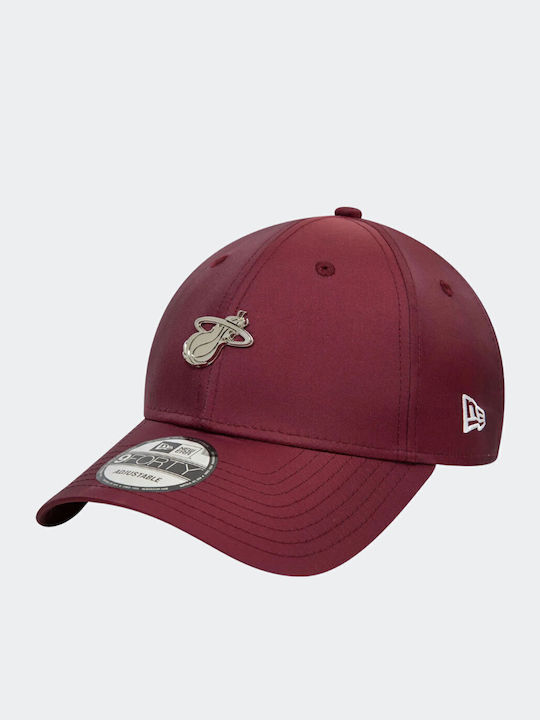 New Era Miami Heat Nba Tech Forty Adjustable Cap Καπέλο Μπορντό