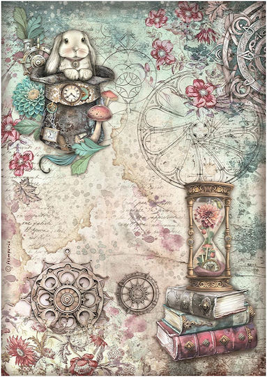 Rice Paper Decoupage Stamperia 21x29cm A4 Master Magic Hourglass
