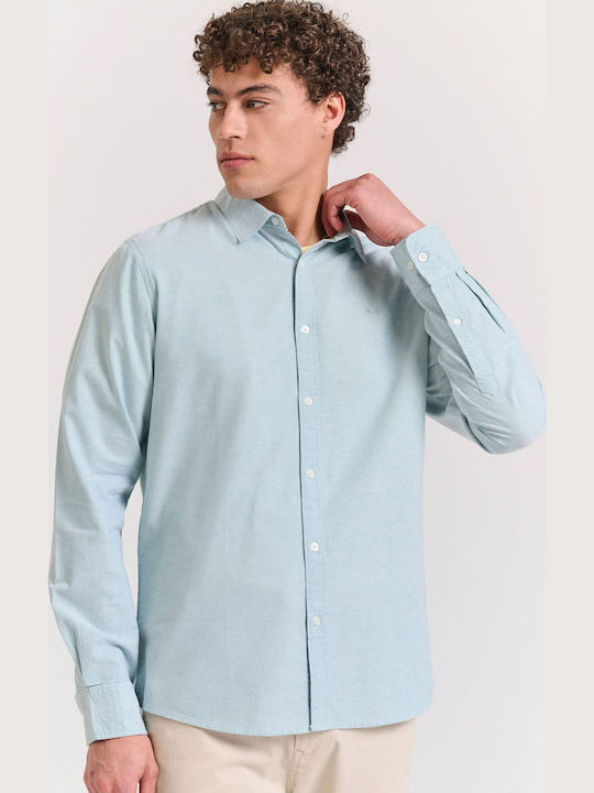 Funky Buddha Long-sleeved Cotton Shirt Green