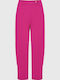 Damen Stoff Hose in Lockere Passform Burgundisch