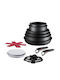 Tefal Ingenio Eco Resist Cookware Set of Aluminum with Ceramic Coating Black 13pcs