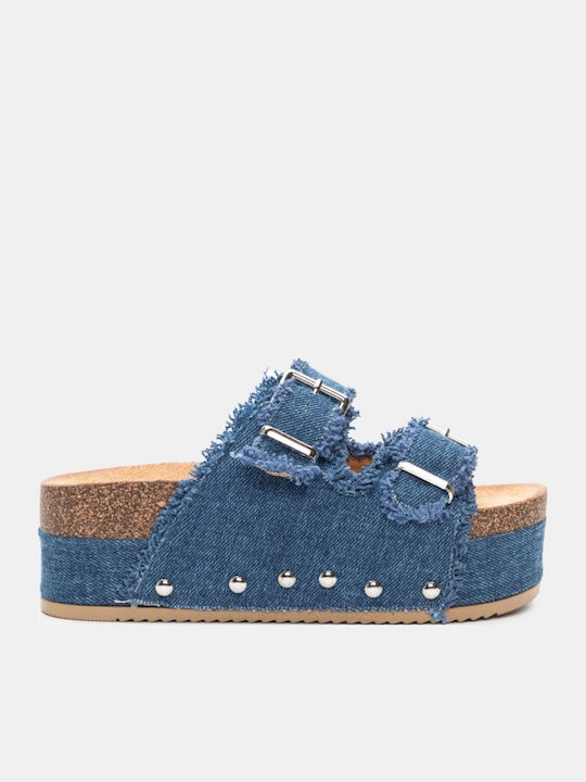 Γυναικεία Σανδάλια Flatforms Μπλε