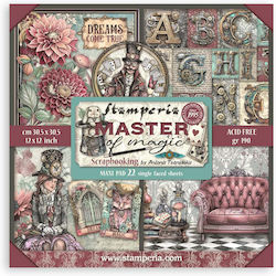 Hârtie pentru Scrapbooking 22 bucăți, față simp...