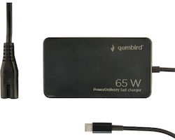 Gembird NPA-AC-PDQC65-01 65W 5V USB-C με Καλώδιο Τροφοδοσίας Gembird NPA-AC-PDQC65-01 65W 5V USB-C με Καλώδιο Τροφοδοσίας