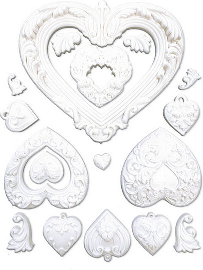 Καλούπι Σιλικόνης A5 15×21cm Stamperia Hearts