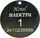 Plexiglass Round Black Room Keychain Tag 40mm 20pcs