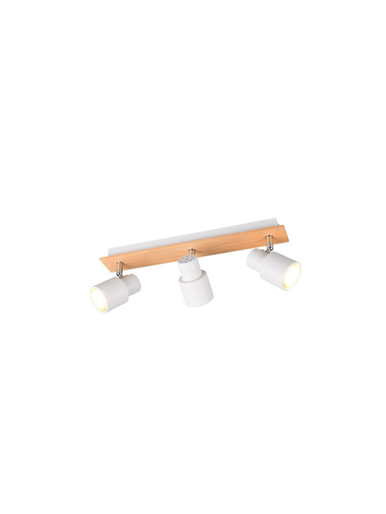 Trio Lighting Τριπλό Σποτ με Ντουί GU10 σε Λευκό Χρώμα