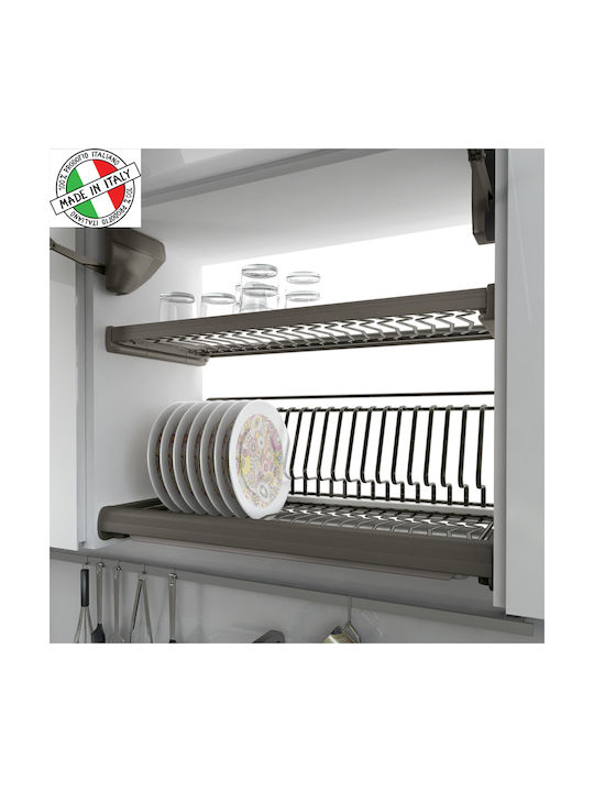 Inoxa Πιατοθήκη Ντουλαπιού Inox σε Γκρι Χρώμα