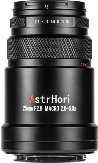 AstrHori Full Frame Φωτογραφικός Φακός 25mm F/2.8 Macro 2x-5x Macro για Canon RF Mount Μαύρος