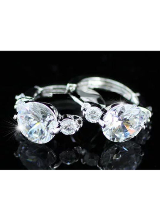 3 Karat Kristall Viola Ohrringe, Ohrringdurchmesser 1,5 cm
