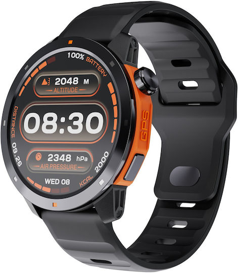 Kiano Watch Xtreme 46mm mit Pulsmesser (Schwarz)