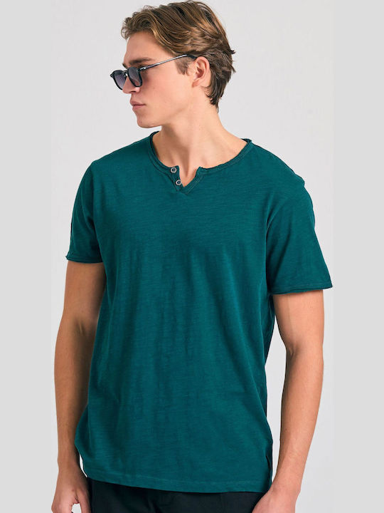 Funky Buddha T-shirt Πετρόλ Funky Buddha T-shirt Πετρόλ