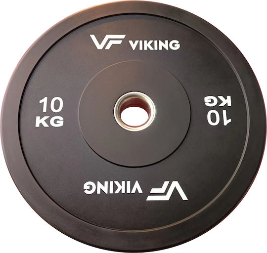 Viking Bumper Set of Plates Olympic Type Rubber 1 x 10kg Φ50mm