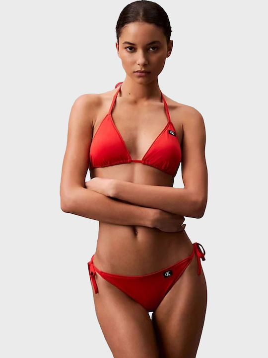 Calvin Klein Triangle Bikini Top Red KW0KW02343-XM8
