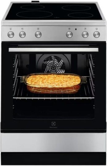 Electrolux Κουζίνα 73lt με Κεραμικές Εστίες Π59.6εκ. Inox