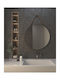 Round Bathroom Mirror 60x60cm Black