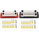 Cp-3114 1 Pair 150a 12-48v Rv Yacht Double-row 6-way Busbar 32pcs Terminals