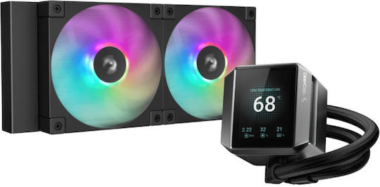 Deepcool Mystique 240 Water Cooling System AIO CPU With 2 120mm Fans And ARGB Lighting