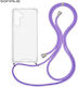 Sonique Armor Clear Silicone Case with Cord for...