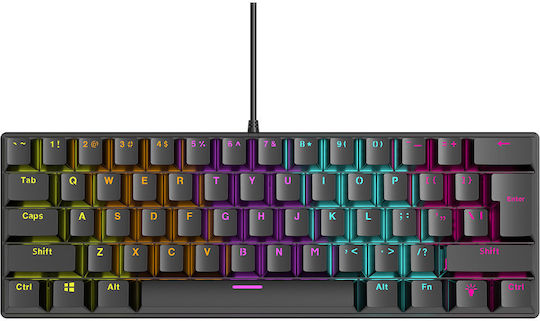 Rampage PLOWER K60 Gaming Mechanical Keyboard 60% with Custom Blue switches and RGB lighting (English US)