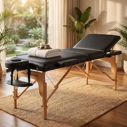 VSL Sports FlexiRest Massage Bed Black 185x60cm