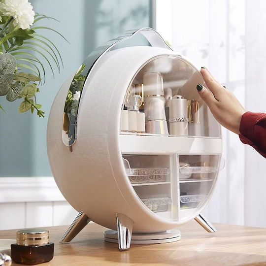 Artifact Cutie De Organizare Cosmetice Cu Separatoare Albă 32x30x17cm