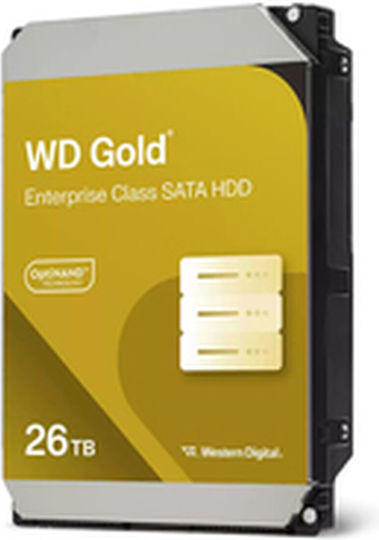 Western Digital Gold Enterprise Class 26TB HDD Σκληρός Δίσκος 3.5" SATA III 7200rpm με 512MB Cache για Server / Καταγραφικό WD261KRYZ