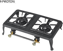 Proton Liquid Gas Countertop Double Burner Black Proton Liquid Gas Countertop Double Burner Black